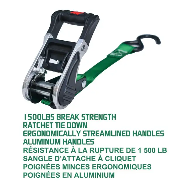 MotoMaster 1,500-lb Ratchet Tie Down 4-pk with Padded D-Handle 1 - Photo 5