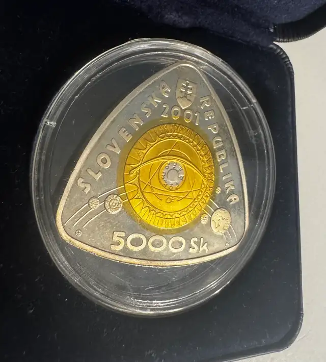 5000 Korún Slovakia 2001 Gold   silver/platinum coin under spot! - Photo 2