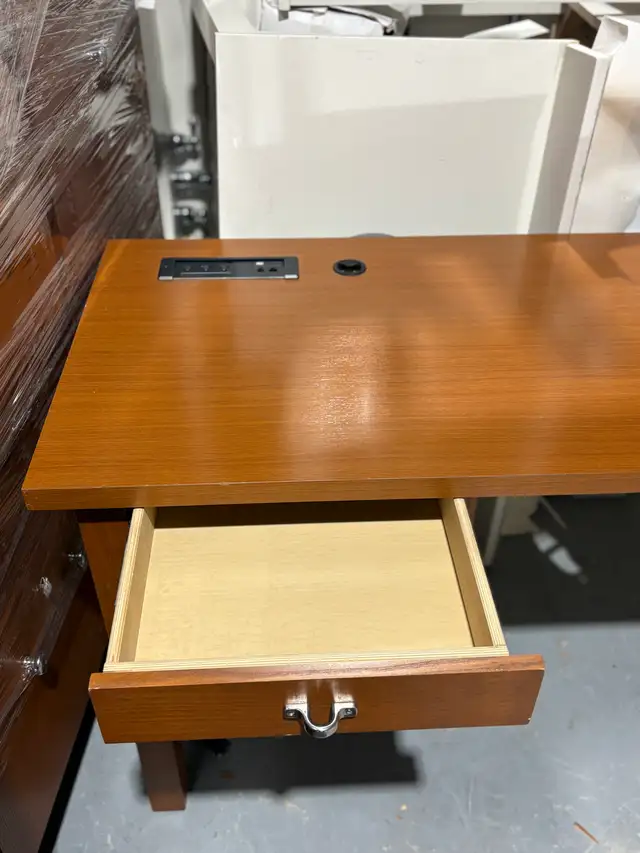 99 Wood Desk w/ Built-In Power   USB - Photo 7