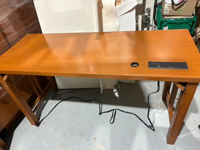 99 Wood Desk w/ Built-In Power   USB - Photo 10