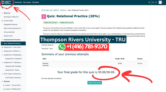 TRU Moodle Help | Assignment Help, Exam, Essay, Full Course Help