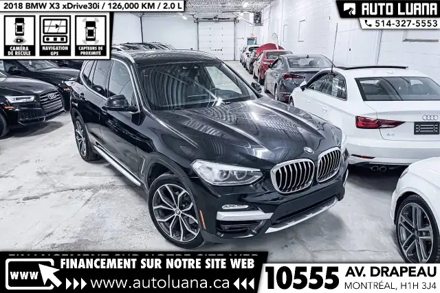 2018 BMW X3 xDrive30i TOIT PANO/CARPLAY/CAMERA/HUD/MAGS 20'/CUIR - Photo 2