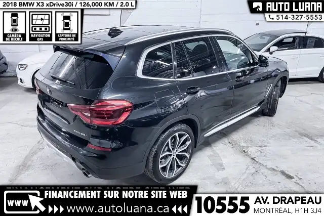 2018 BMW X3 xDrive30i TOIT PANO/CARPLAY/CAMERA/HUD/MAGS 20'/CUIR - Photo 3
