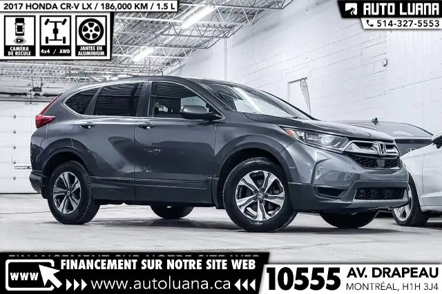 2017 HONDA CR-V LX AWD/PUSH START/CAM/MAGS/DEMARREUR/ADPT CRUISE