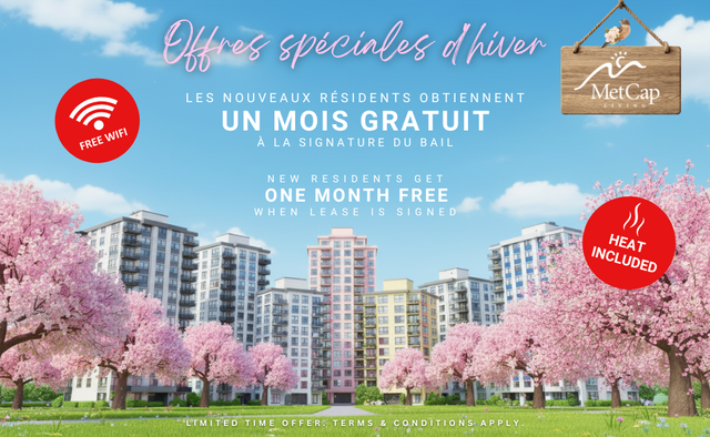 Studio Apartment for Rent - 1433 Rue Towers