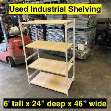 Used industrial shelving  6' & 12' tall / 24'deep  x 46' wide - Photo 2