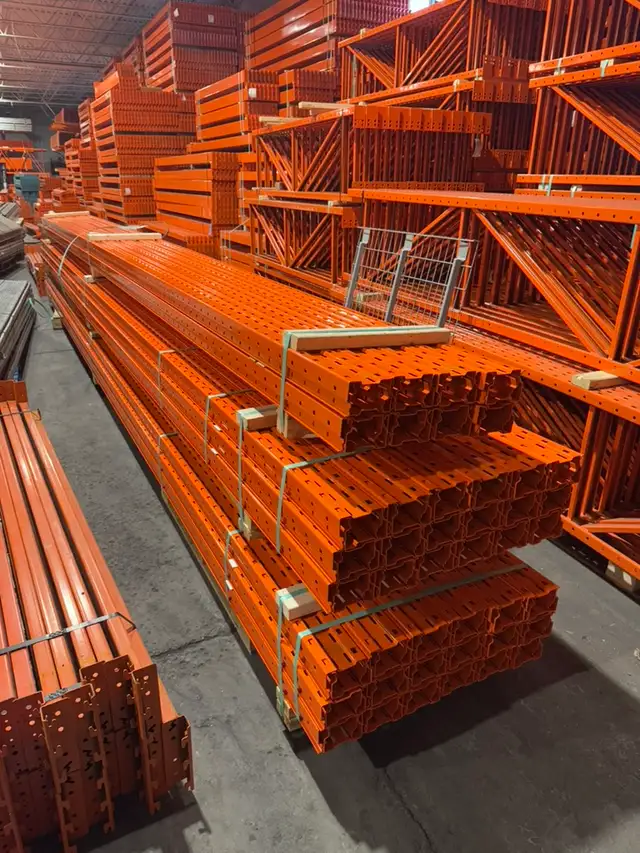 Code compliant pallet racking frames in stock 18’, 20’ and 24’ T