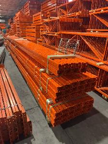 Code compliant pallet racking frames in stock 18’, 20’ and 24’ T