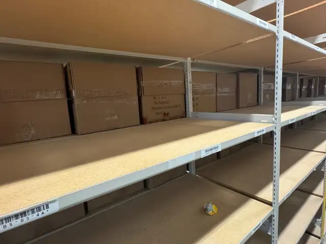 Used industrial shelving  6' & 12' tall / 24'deep  x 46' wide - Photo 7