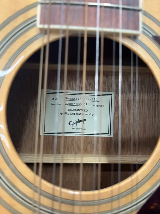 Epiphone Songmaker DR 212 12 String Acoustic Guitar - Photo 7