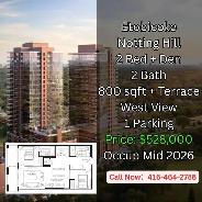 Etobicoke 2Bed with Den Only $528k! $660/Sqft with Parking