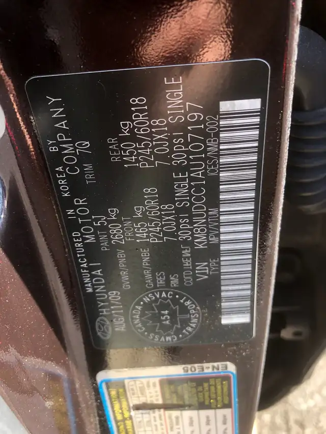 2010 Hyundai Veracruz Limited - Photo 9