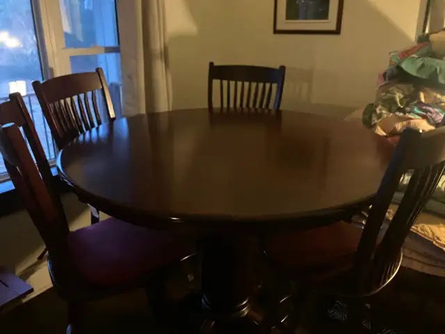 Dining table and chairs