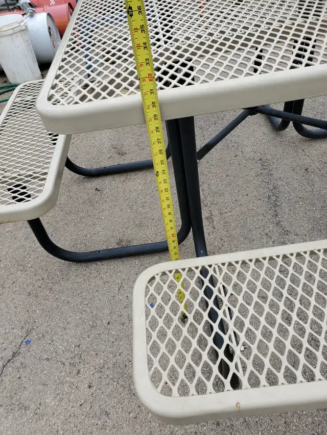 COMMERCIAL OUTDOOR RUBBER COATED EIGHT SEAT/TABLE - Photo 4