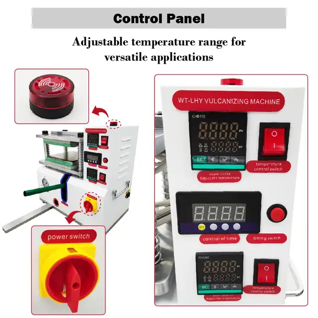 50~350℃ Range Desktop Flat Plate Vulcanizing Machine 110V 057066 - Photo 5