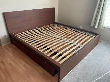 Ikea Malm King Bed   Slats   4 Drawers - Only $275!