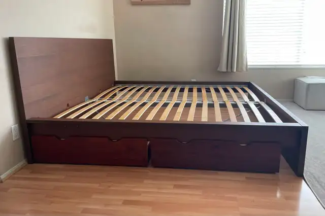 Ikea Malm King Bed   Slats   4 Drawers - Only $275! - Photo 2