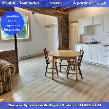 2 1/2 meublé – Tout inclus – Centre-ville