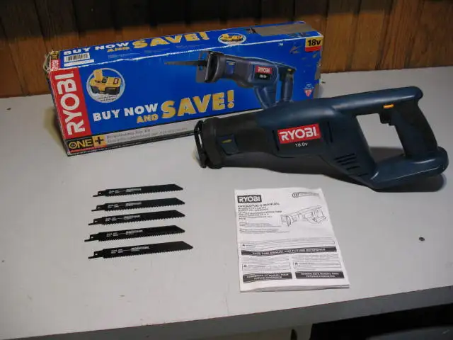 RYOBI 18V Cordless Reciprocating Saw, Brand New (Tool Only)