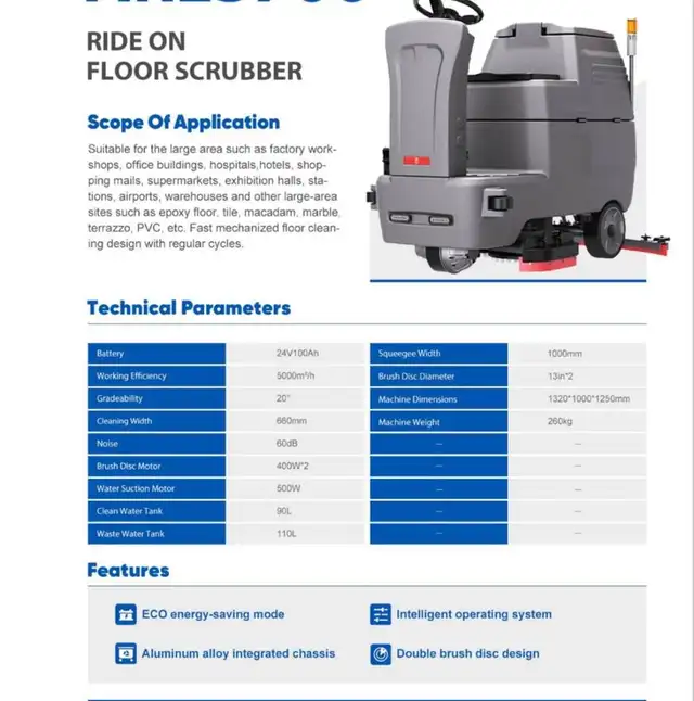 X3 Driving Sweeping Machine – Heavy Duty Floor & Street Clean - Photo 2