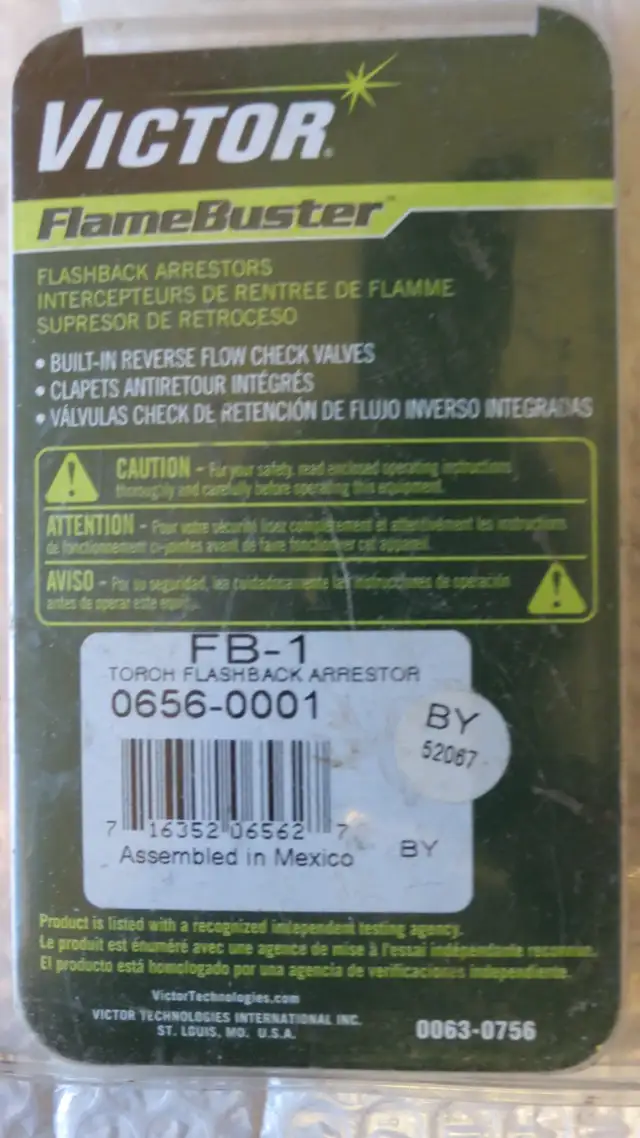 Victor flashback arrestors - Photo 2