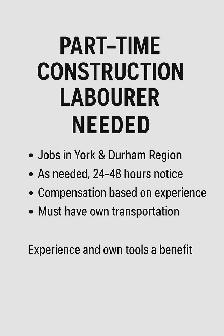 Part‑Time Construction Labourer Needed