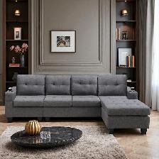Grand Offer Brand New Sectional Sofa With Chaise - Grey