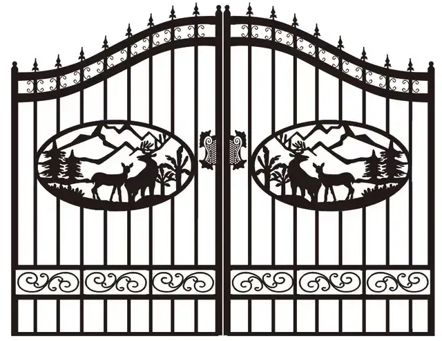 Deer Design Iron Gate 14FT Driveway - Photo 4