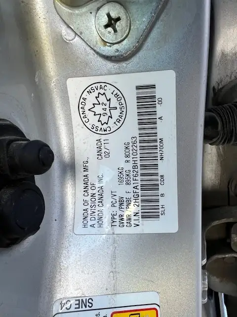 2011 Honda Civic Sdn SE Brand New Safety 189km - Photo 14