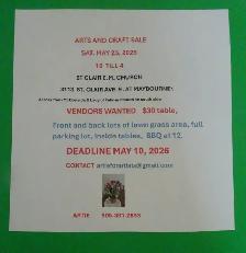 ARTS AND CRAFT SALE  MAY 23 , 2026