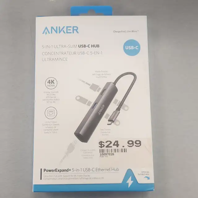 Anker 5-in-1 Ultra Slim USB C-Hub- BRAND NEW