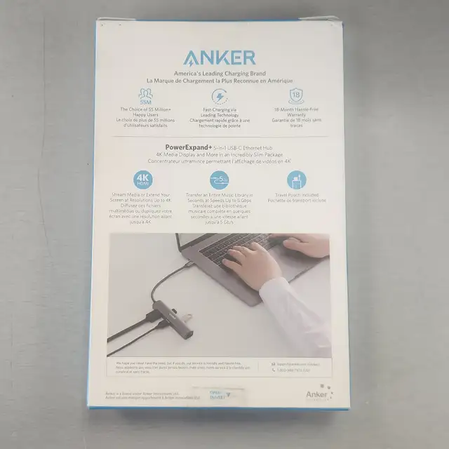 Anker 5-in-1 Ultra Slim USB C-Hub- BRAND NEW - Photo 2