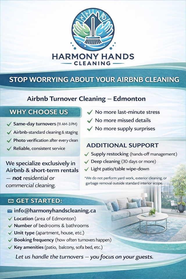 Stop Worrying About Your Airbnb Cleaning in Edmonton