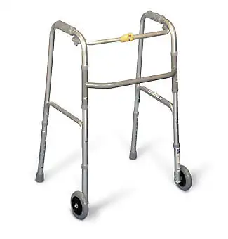 New Used Aluminum Folding 2 wheel Walker Senior Rollator Walkers - Photo 2