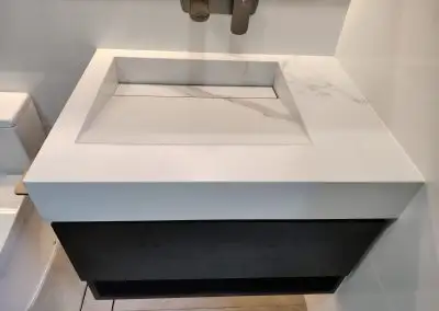 Quartz Vanity Top with Integrated Undermount Sink - Contact Now - Photo 5