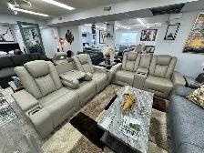 Sale On New 3-Piece Power Recliner Set In Leathaire Upholstery