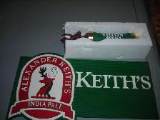 bar matt and beer tap