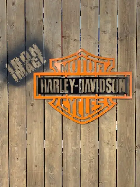 Harley Davidson Badge Metal Art Wall Decor Sign