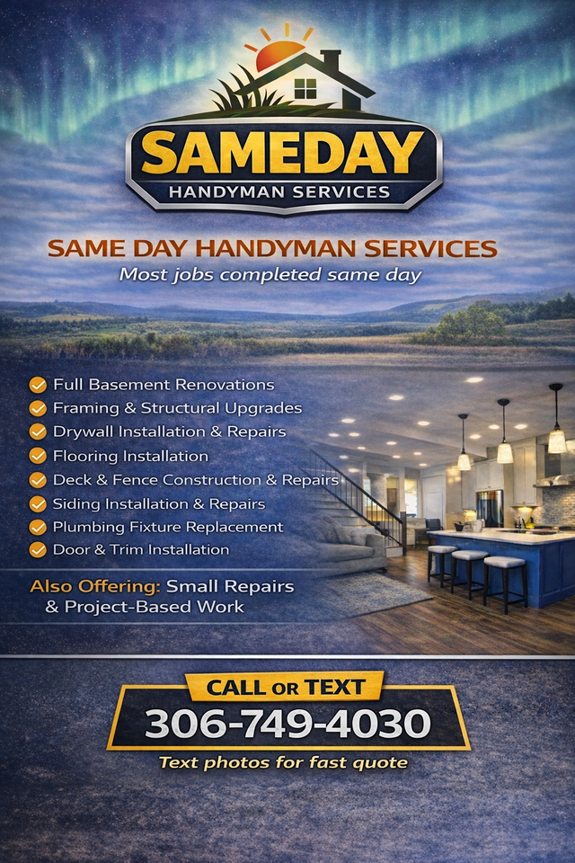 Sameday handyman service