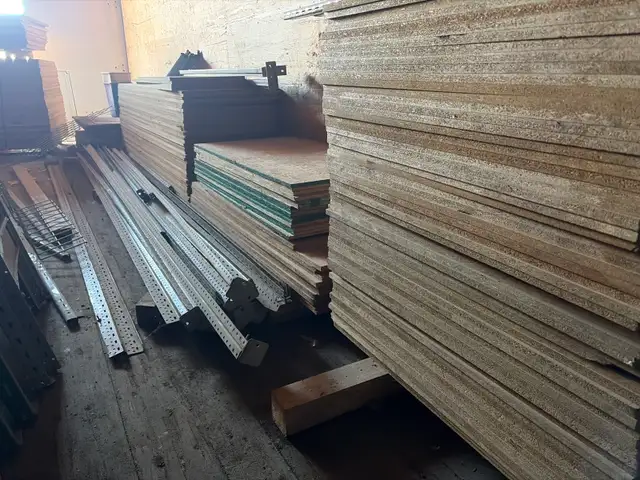 Particle board shelving plates for shelf units or hobby projects
