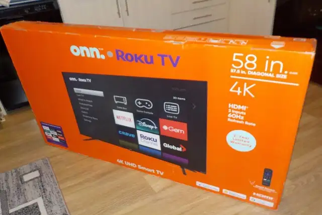 Brand New 58" ONN Roku 4K UHD TV (still in the box) - Photo 2