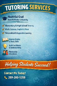 Elementary and High School Tutoring Services