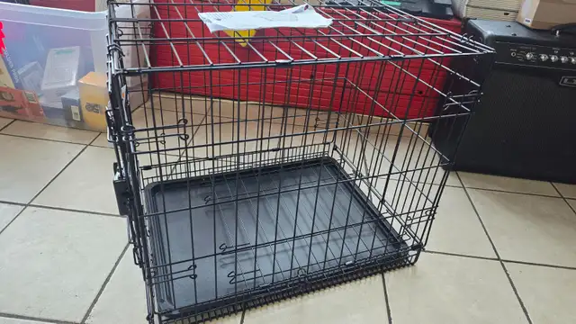 Foldable Metal Wire Pet Crate with Tray