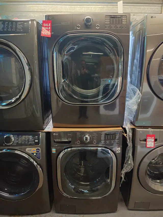 LG '27' Black Stainless Steel Front Load Washer / Dryer Set