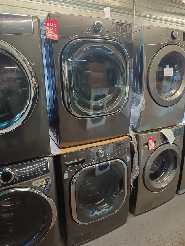 LG '27' Black Stainless Steel Front Load Washer / Dryer Set - Photo 2