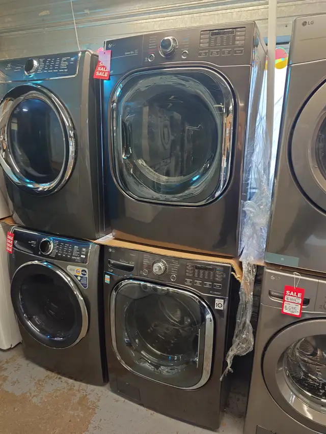 LG '27' Black Stainless Steel Front Load Washer / Dryer Set - Photo 3