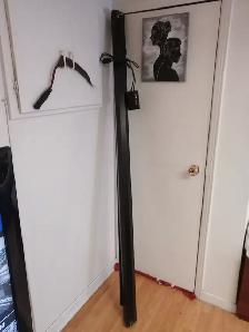 Retractable awning 76 in wide 4 ft long hangs up with hooks