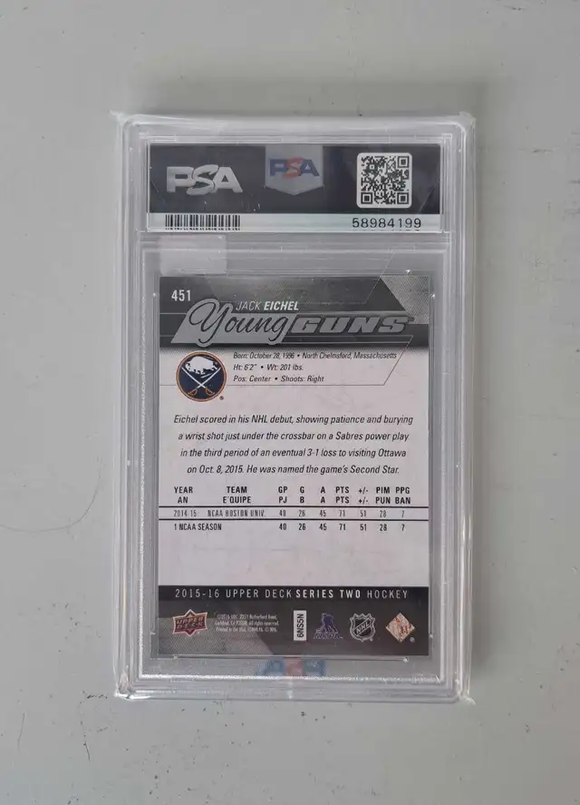 2015 Upper Deck Jack Eichel #451 (31617682) - Photo 2