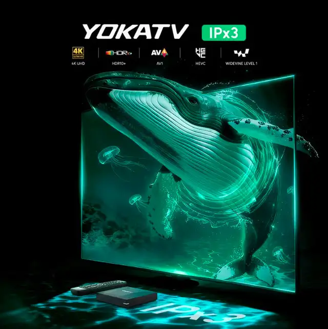 YOKATV IPx3-4GB DDR4/64GB- 4K UHD Streaming Android TV Box - Photo 2