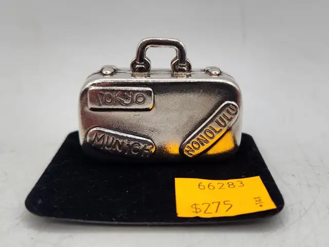 Tiffany & Co. .925 Sterling Silver Suitcase Pill Box